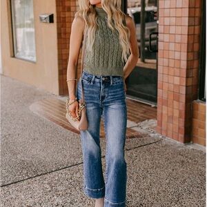 Risen Women’s Stretch Wide Leg Jeans Size 13